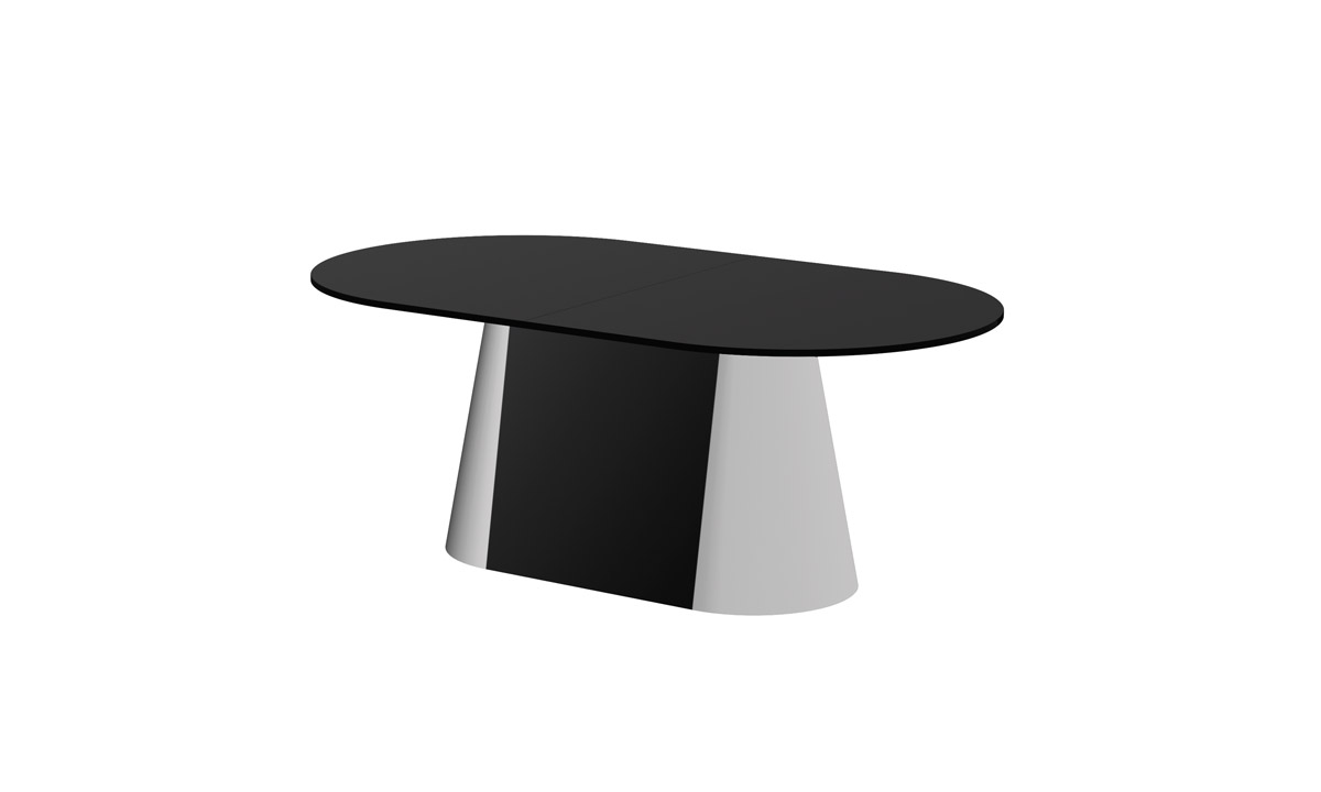CAPITOLO_model_cz stół hubertus bella biały czarny połysk rozkładany białe tło 210-min