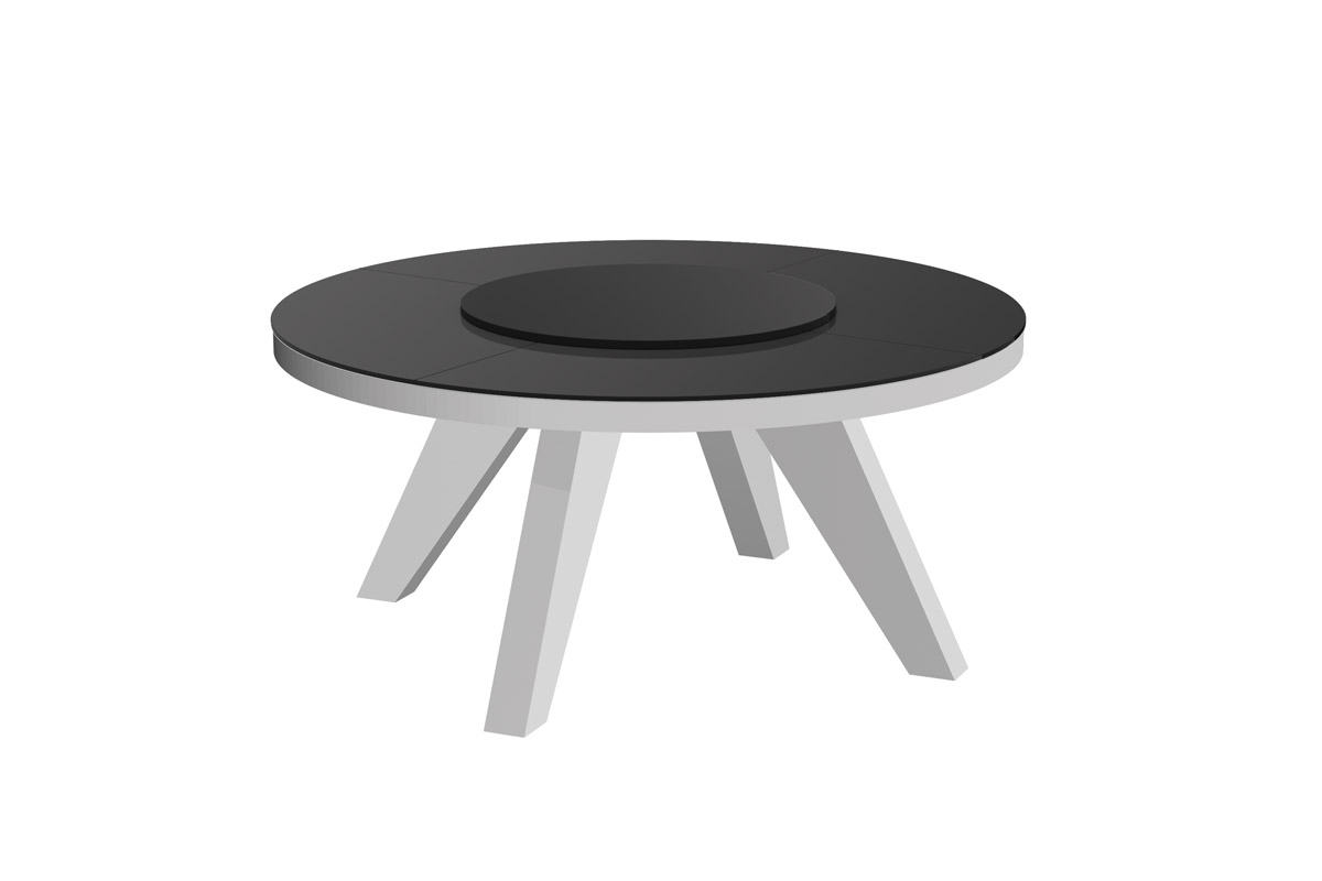 ROTANTE_2_model_czarny stół hubertus bella biały czarny połysk rozkładany białe tło 210-min